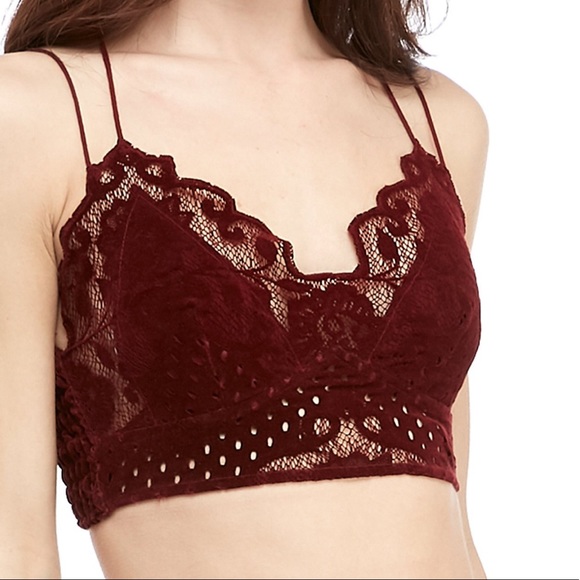 Free People Other - Free people Madonna Bralette color: wine